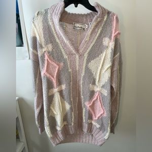 Needleworks vintage chunky pastel sweater